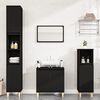 vidaXL Set Mobili da Bagno 4 pz Nero in Legno Multistrato