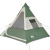 vidaXL Tenda da Campeggio Tipi per 7 Persone Verde Impermeabile