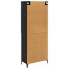 vidaXL Credenza Rovere Nero 69,5 x 34 x 180 cm Legno multistrato