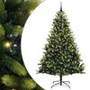 vidaXL Albero di Natale Artificiale a Cerniera con 300 LED 240 cm