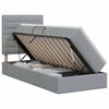 vidaXL Letto con contenitore e materasso Grigio Chiaro 100 x 200 cm