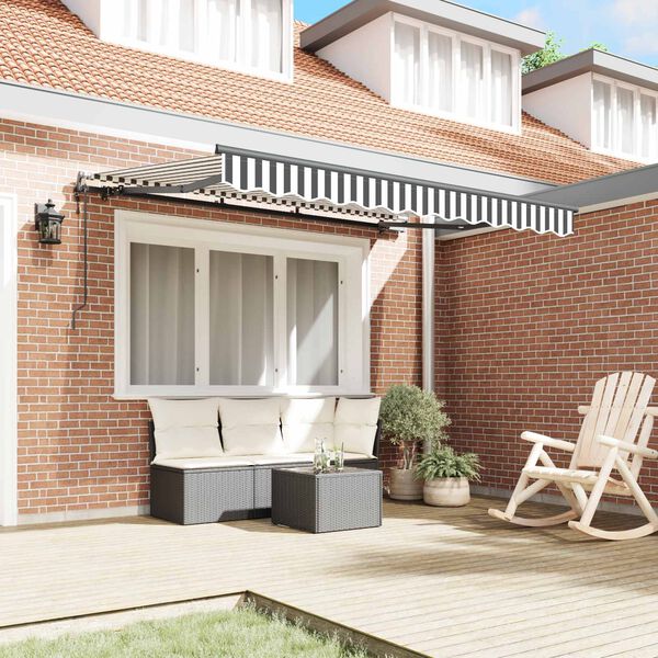 vidaXL Tenda Retrattile Antracite 350 x 200 cm Tessuto