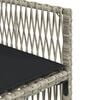 vidaXL Set Pranzo da Giardino 5pz con Cuscini Grigio Chiaro Polyrattan