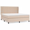 vidaXL Giroletto a Molle con Materasso Cappuccino 160x200cm Similpelle