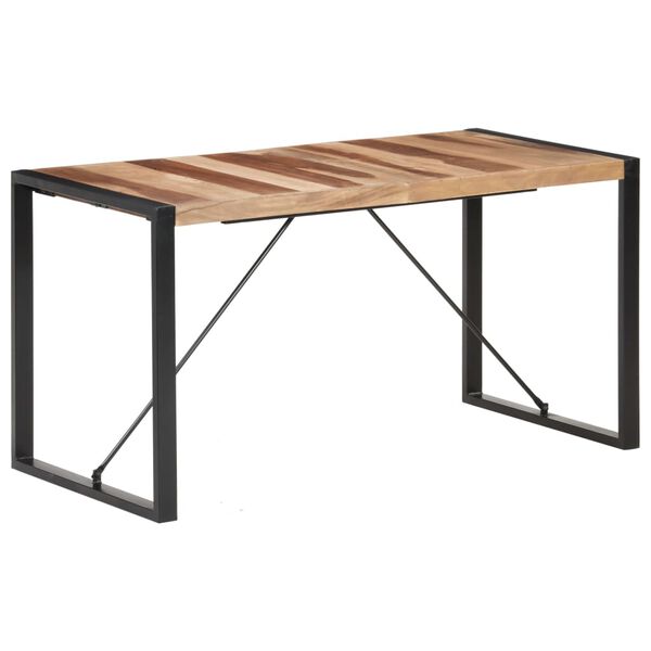 vidaXL Tavolo da Pranzo 140x70x75 cm in Legno Massello