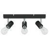 vidaXL Faretto da soffitto Nero 38 x 6.5 x 11.5 cm Acciaio