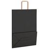 vidaXL Sacchetti di Carta 250 pz con Manici Neri 32x17x44 cm