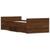 vidaXL Giroletto con Testiera e Pediera Rovere Marrone 100x200 cm