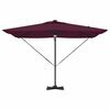 vidaXL Parasol Roma Rosso 286 x 285 x 270 cm Alluminio e Poliestere