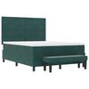 vidaXL Letto a molle con materasso Verde scuro 140 x 190 cm Velluto