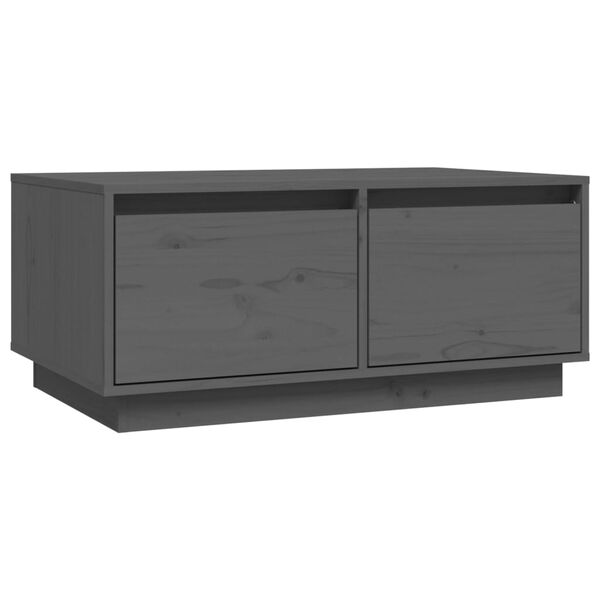 vidaXL Tavolino da Salotto Grigio 80x50x35 cm Legno Massello di Pino