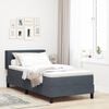 vidaXL Letto a molle con materasso Grigio scuro 200 x 90 cm Poliestere