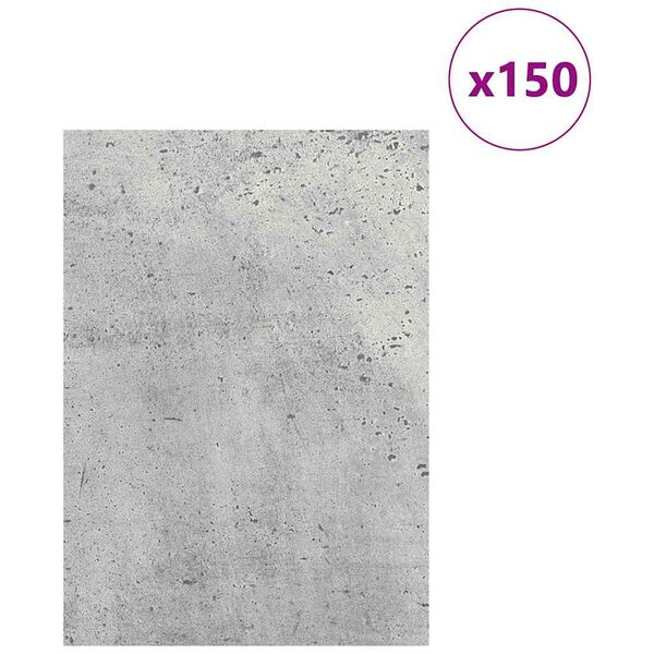 vidaXL Pannelli decorativi 150 pcs Grigio cemento 21 x 30 x 0,27 cm