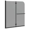 vidaXL Involucro Doccia Nero 120 x 140 cm Vetro ESG e Alluminio