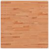 vidaXL Piano per Tavolo 80x80x1,5 cm Quadrato Legno Massello di Faggio