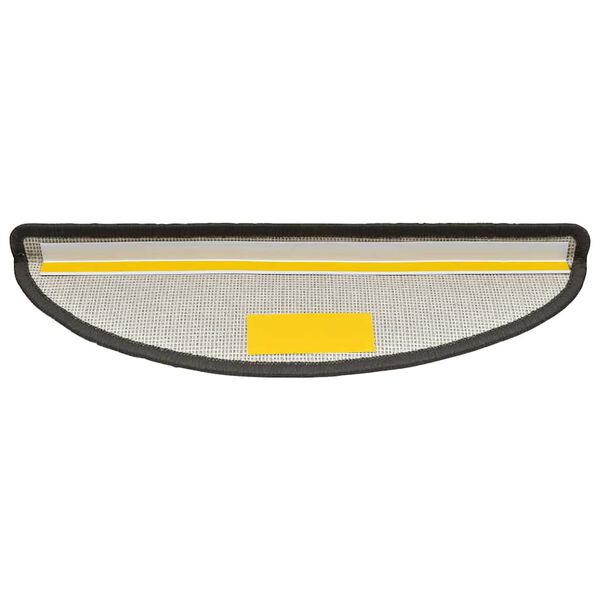 vidaXL Tappetini per scale 30 pz 56x17x3 cm Grigio scuro Semicircolari