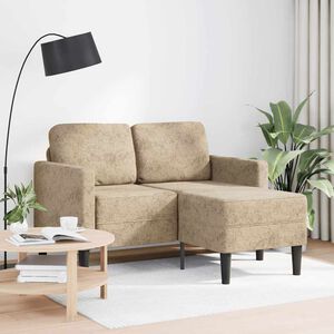 vidaXL Divano 2 Posti con Chaise a L Grigio Chiaro 125 cm Similpelle