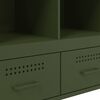 vidaXL Credenza Verde Oliva 68x39x101,5 cm in Acciaio