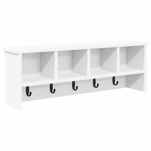 vidaXL Appendiabiti a muro Bianco 75 x 16 x 26 cm Legno multistrato