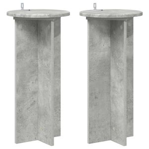 vidaXL Supporto per piante 2 pcs Grigio Cemento 29,5 x 29,5 x 60 cm