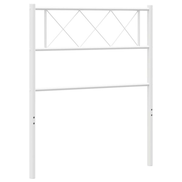 vidaXL Testiera in Metallo Bianco 107 cm