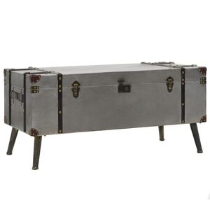 vidaXL Tavolino da Salotto in MDF e Alluminio 102x51x47,5 cm