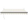 vidaXL Tenda da Sole Retrattile Crema 3,5x2,5 m in Tessuto e Alluminio
