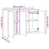 vidaXL Credenza Legno Antico 102x35x55 cm in Truciolato