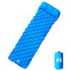 vidaXL Materasso da Campeggio Gonfiabile con Cuscino 1 Persona Blu