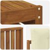 vidaXL Set divani 10 pcs Naturale e Crema Legno di Acacia Massello