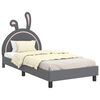 vidaXL Struttura letto bambini con testata Grigio chiaro 80 x 200 cm
