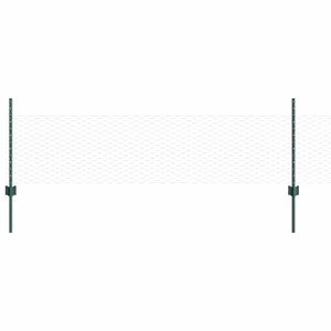 vidaXL Recinzione esagonale con palo 10 x 0,5 m Verde Rete