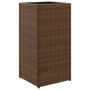 vidaXL Fioriera da Giardino Marrone 30x30x60 cm in Polyrattan
