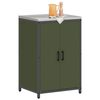 vidaXL Stoccaggio in cucina Verde oliva 60 x 50 x 92 cm Acciaio