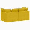 vidaXL Divano Modulare con Cuscini in Velluto Giallo