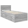 vidaXL Daybed Grigio Sonoma e Nero 100 x 200 cm Legno multistrato