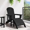 vidaXL Sedia Adirondack con cuscino Nero 74 x 82 x 92cm HDPE
