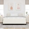 vidaXL Struttura del letto con materasso Crema 180 x 200 cm Tessuto