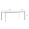 vidaXL Set da Pranzo 11 pz in Legno di Pino Bianco