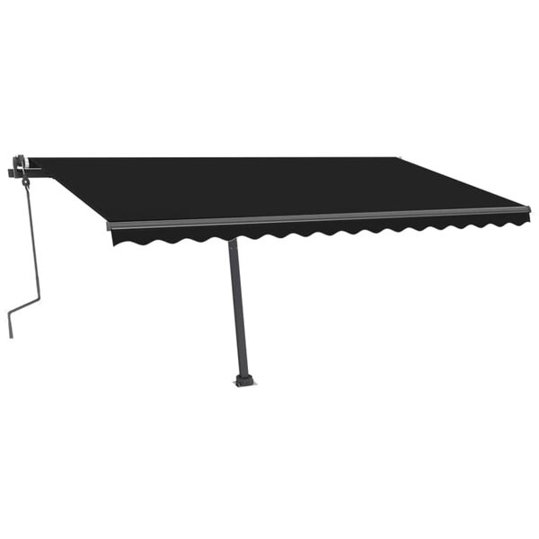 vidaXL Tenda da Sole Retrattile Manuale con LED 400x300 cm Antracite