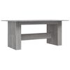 vidaXL Tavolo da Pranzo Grigio Sonoma 180x90x76 cm Legno Multistrato