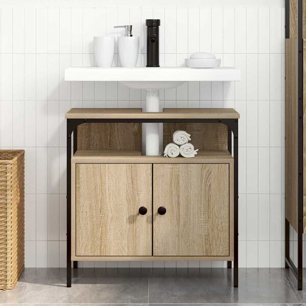 vidaXL Mobile da Bagno Beige 60 x 30 x 60 cm Legno multistrato