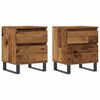vidaXL Comodini 2pz Legno Antico 40x35x50 cm in Legno Multistrato