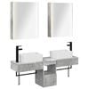 vidaXL Set di Armadi da Bagno 5 pcs Grigio Cemento 53 x 15,5 x 70 cm