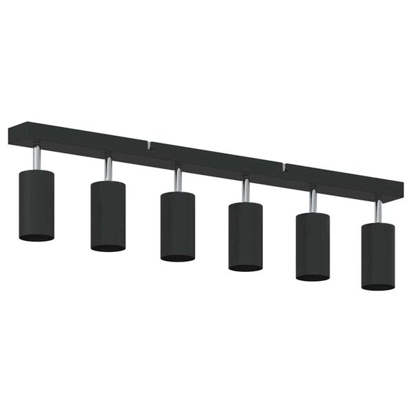 vidaXL Faretto da soffitto Nero 73 x 5.5 x 16.5 cm Acciaio