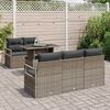 vidaXL Set Divano da Giardino con cuscino 6 pcs Grigio polyrattan
