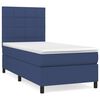 vidaXL Giroletto a Molle con Materasso Blu 90x200 cm inTessuto