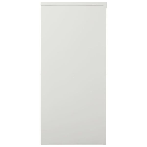 vidaXL Armadio con Ante Scorrevoli Grigio Chiaro 90x40x90cm in Acciaio