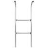 vidaXL Scaletta per Trampolino 2 Gradini in Acciaio Argento 72 cm (Adatto per Altezza di 65 cm)