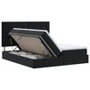 vidaXL Letto con Contenitore con testiera Nero 200 x 200 cm Velluto